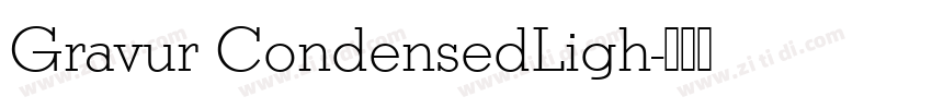 Gravur CondensedLigh字体转换